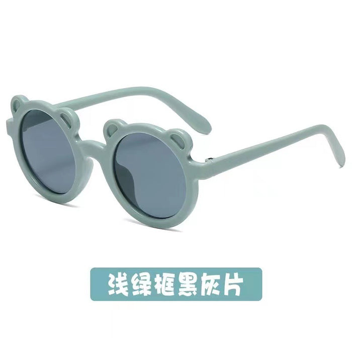Wholesale Baby sunglasses matte children's sunglasses trendy round frame retro mocha mirror