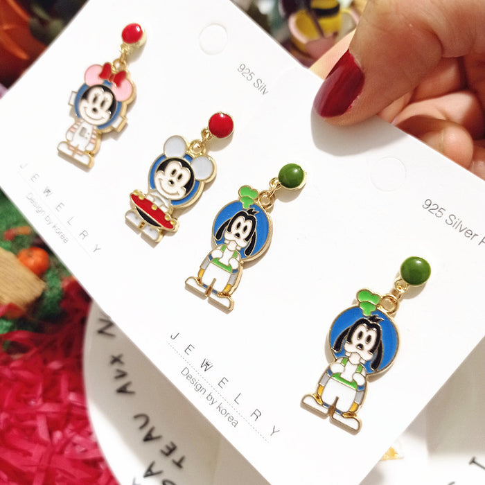 Wholesale Cute Cartoon Astronaut Alloy Earrings JDC-ES-Xingj029