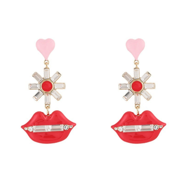 Wholesale Valentine's Day Letters Oil Drop Earrings JDC-ES-KenJie003