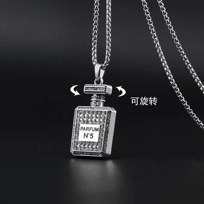 Wholesale Zinc Alloy Perfume Bottle Pendant Necklace JDC-NE-DanY002