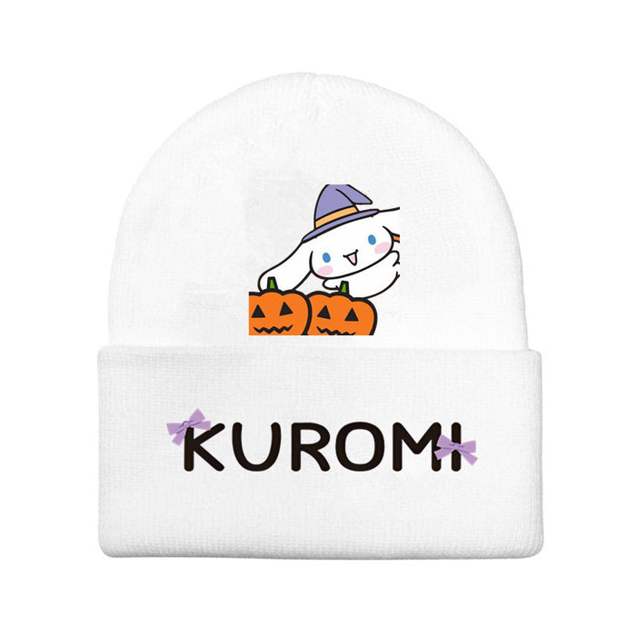 Wholesale New Halloween Kuromi Knitted Hat Cartoon Winter Woolen Hat JDC-FH-WDM014