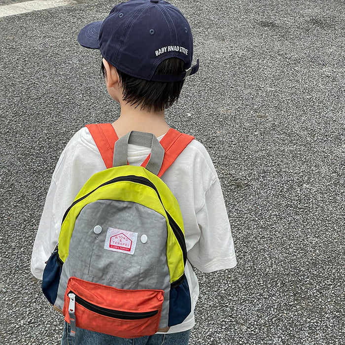 Wholesale Canvas Casual Simple Contrast Color Children's Backpack JDC-BP-YuanDuo015