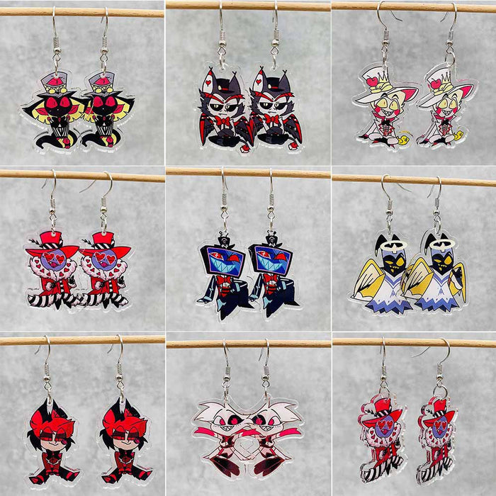 Wholesale Cartoon Acrylic Print Earrings JDC-ES-Susheng001