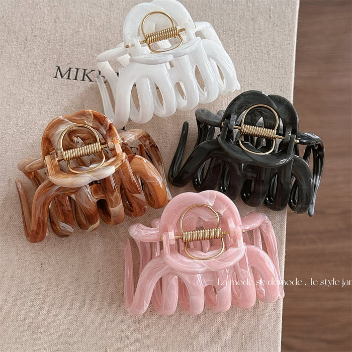 Wholesale Ink-Style Pumpkin-Shaped Large Claw Clip