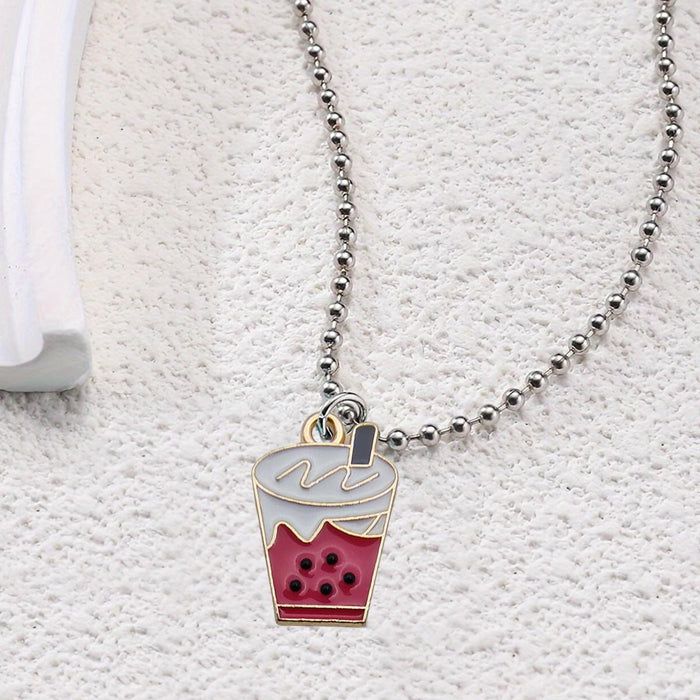 Wholesale Cartoon New Small Round Bead Necklace Accessories Simple and Fashionable