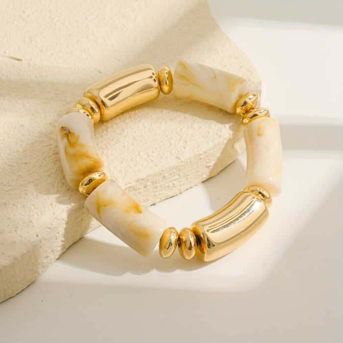Wholesale Color-blocked acrylic beaded statement jewelry and accessories