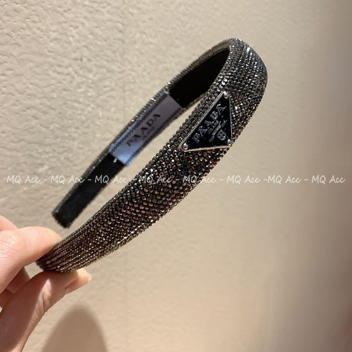 Wholesale Headband Women's Crystal Diamond P Letter Diamond Silver Gray All-match Light Luxury JDC-HD-Yuq006