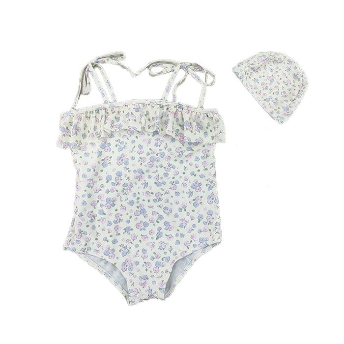 Wholesale Children's Swimwear Girls Children's Polyester Sling Small  Floral  Baby Little Girl Swimwear
