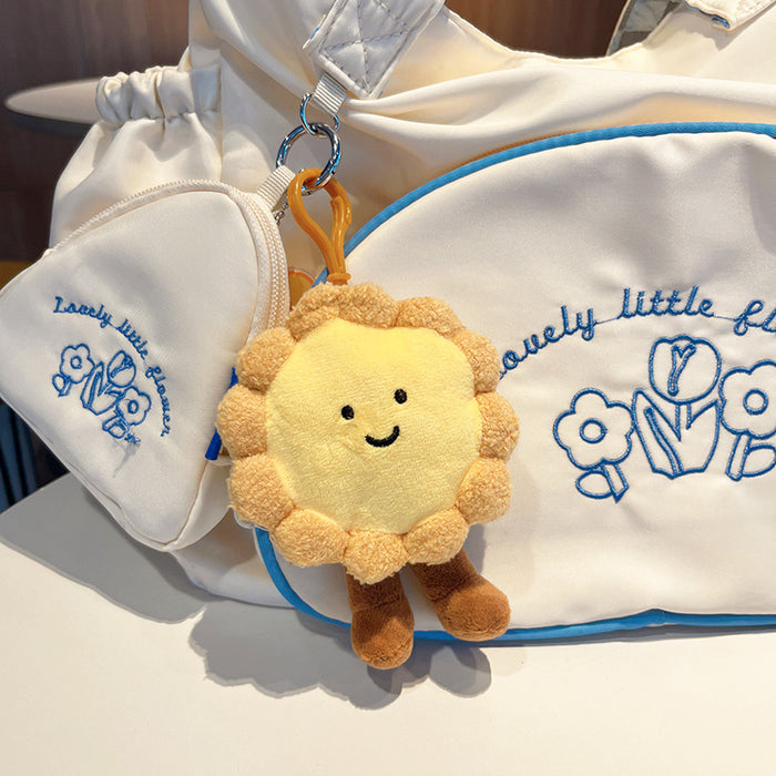 Wholesale Egg Tart Plush Doll Pendant Bread Doll Small Gift Keychain Plush Toy