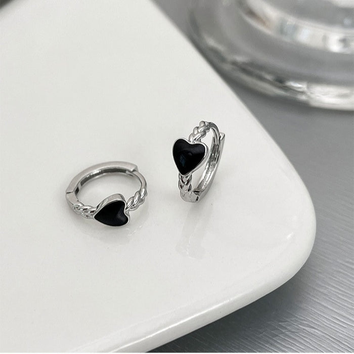 Wholesale Personalized ear studs, heart-shaped earrings, niche design earrings
