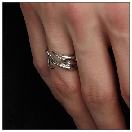 Wholesale Men's ring niche personality irregular design open ring ring