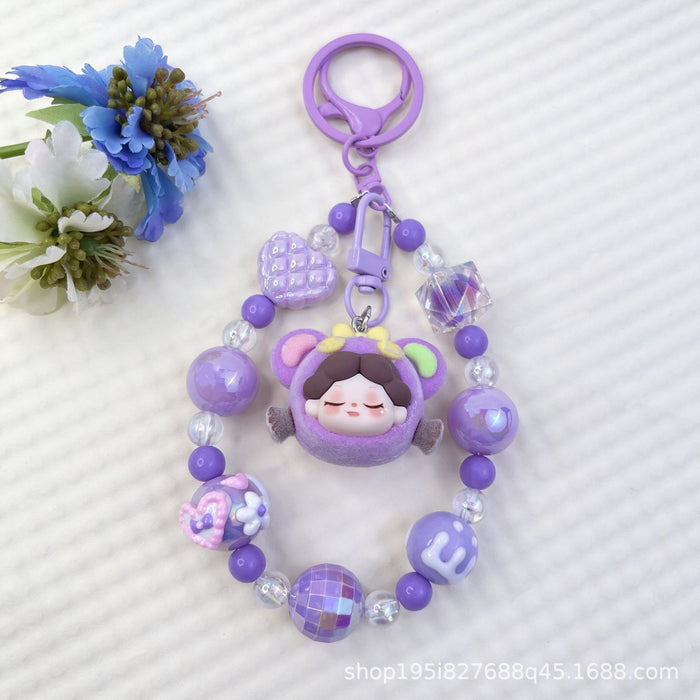 Wholesale New Flocked Wizard Plush Cute Phone Chain Keychain Bag Doll Pendant Accessories