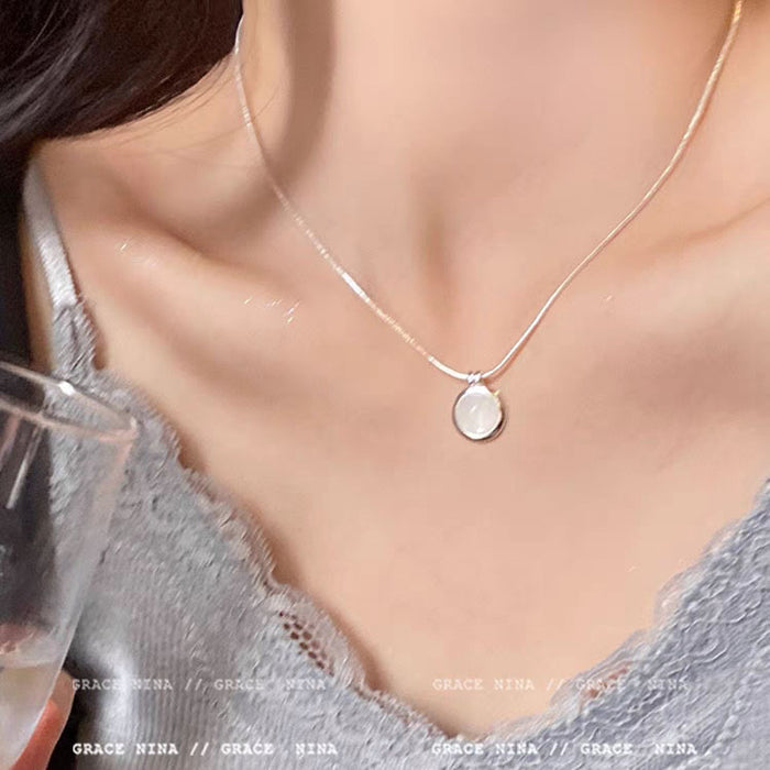 Wholesale Moonstone Aquamarine  Women Snake Bone Chain Woolen Chain =