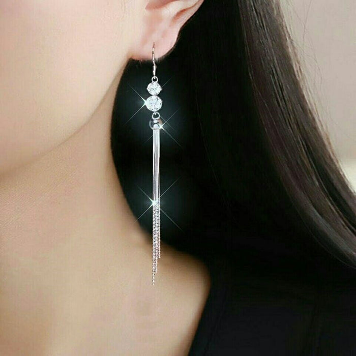 Wholesale 925 Sterling Silver Hook Tassel Earrings Women's Ear Drop Foreign Style Ear