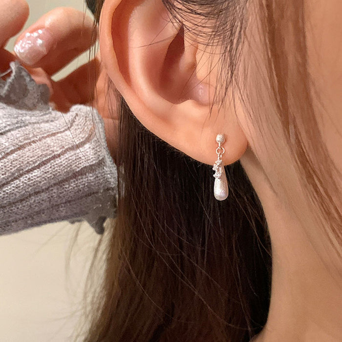 Wholesale Brushed Water Drop Flower Earrings for Women