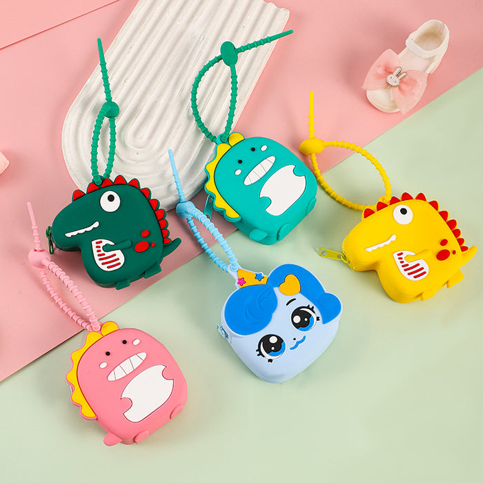 Wholesale Creative Dinosaur-shaped Coin Purse Keychain Cute Fun Portable Personality Practical Good-looking Carry-on Companion Pendant