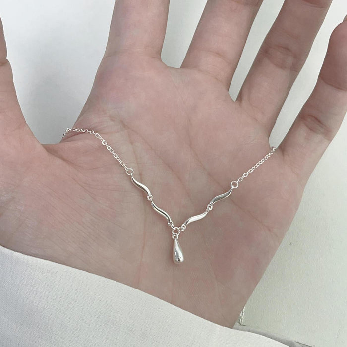 Wholesale Water Drop Necklace Niche Design Sense for Girlfriend's Birthday Gift