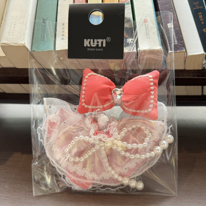 Wholesale Doll Clothes Pearl Bow Lace Skirt  Clothes Accessories