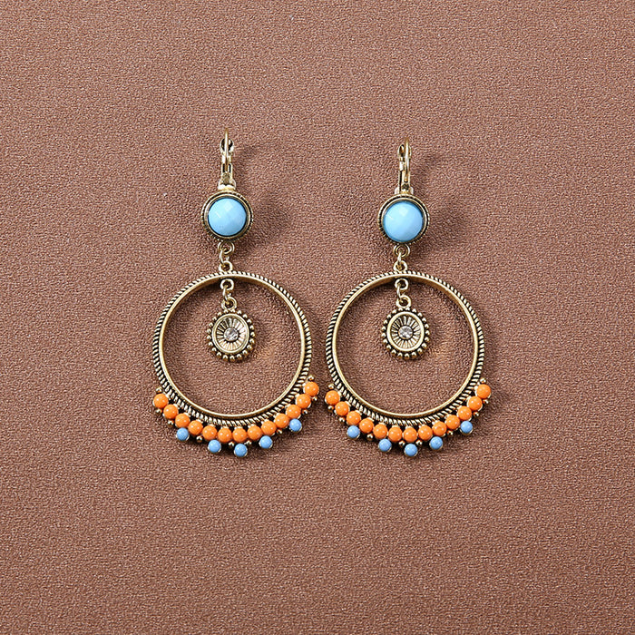 Wholesale Alloy Bohemian Ethnic Style Su Long Earrings JDC-ES-Gumi011