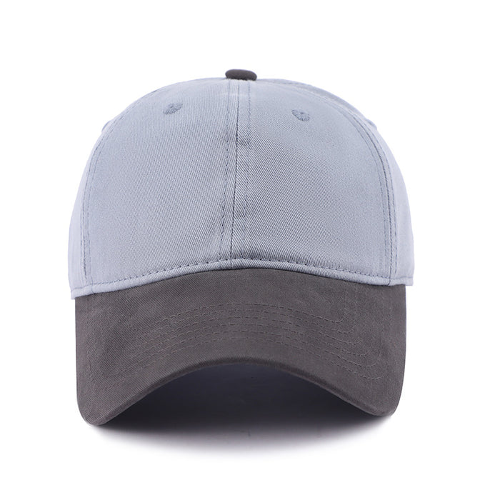 Wholesale Color blocked versatile hat, duckbill cap, soft top, sunshade and sun protection baseball cap