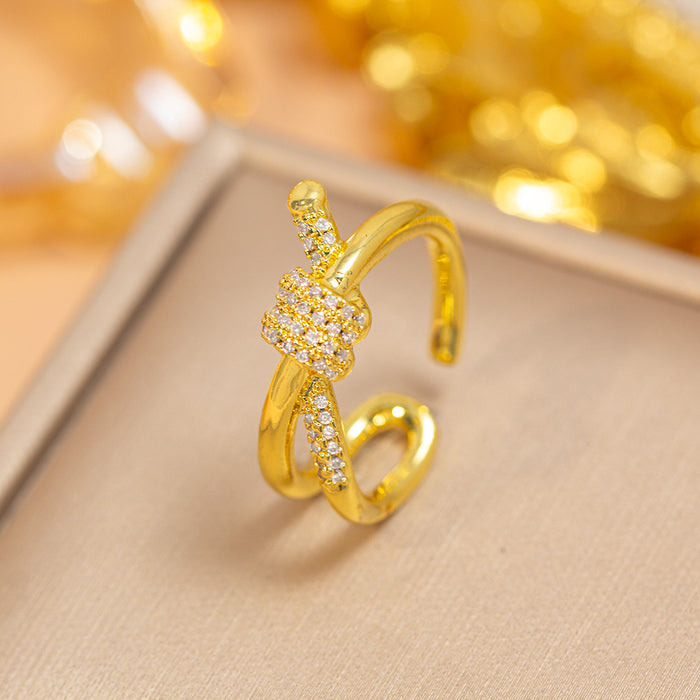 Wholesale Vintage Gold Plated Geometric Hollow Out Ring Adjustable Jewelry Accessory MOQ≥2