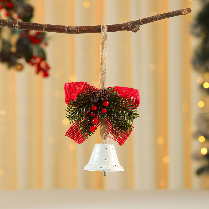 Wholesale Christmas Bell Door Hanging Bell Red Cone Pine Cone Wind Bell Christmas Tree Pendant Christmas Decorations