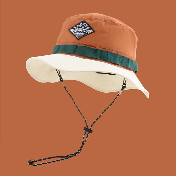 Wholesale New Outdoor Sports Color blocked Bag Fisherman's Hat Foldable Quick drying Sunscreen Mountaineering Basin Hat