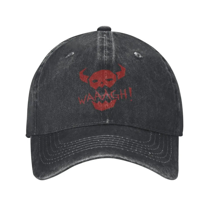 Wholesale Warhammer WAAAGH Orc Print Washed Retro Baseball Cap Adjustable Gaming Accessory