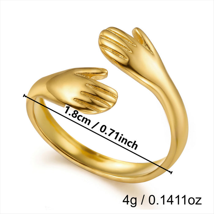 Wholesale Flower Sun Spiral Stainless Steel Open Ring Chic Fashion Jewelry Accessory