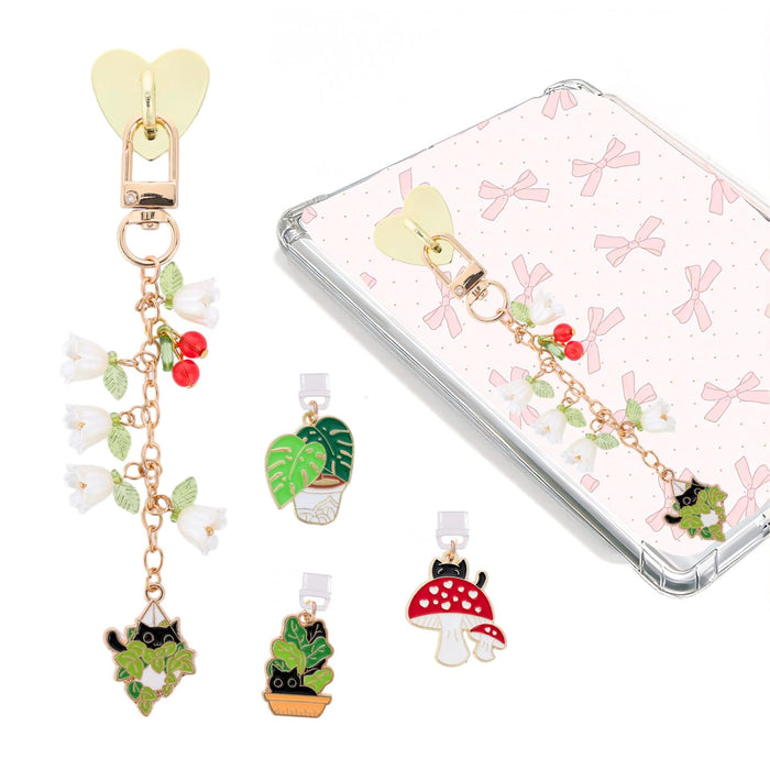 Wholesale Valentine' s Day pendant,  bow,  phone dust plug,  heart-shaped stand