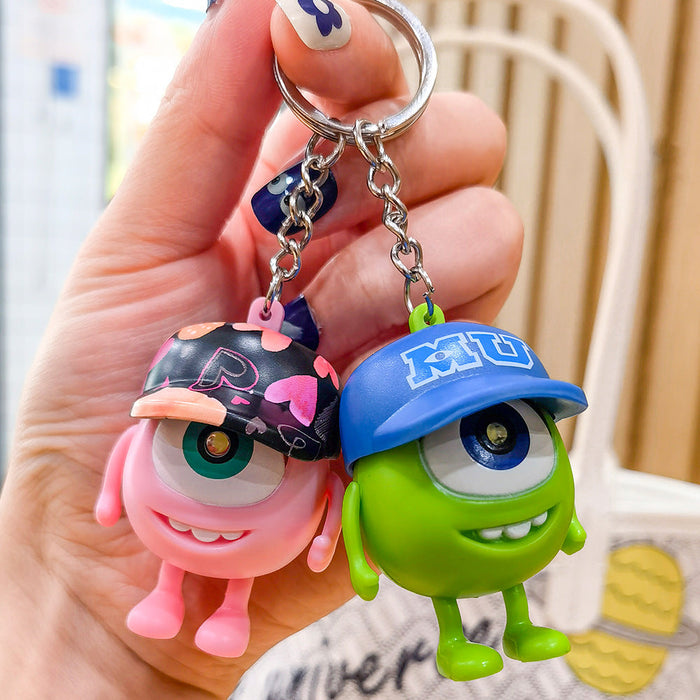 Wholesale I Loveyou Luminous and Loud Green Man Keychain with Big Eyes JDC-KC-HHY001