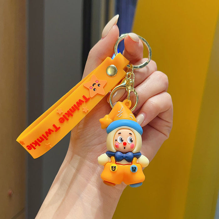 Wholesale Cartoon Star Character 3D PVC Keychain Bag Charm Stylish Student Backpack Pendant Birthday Gift Boutique Resale