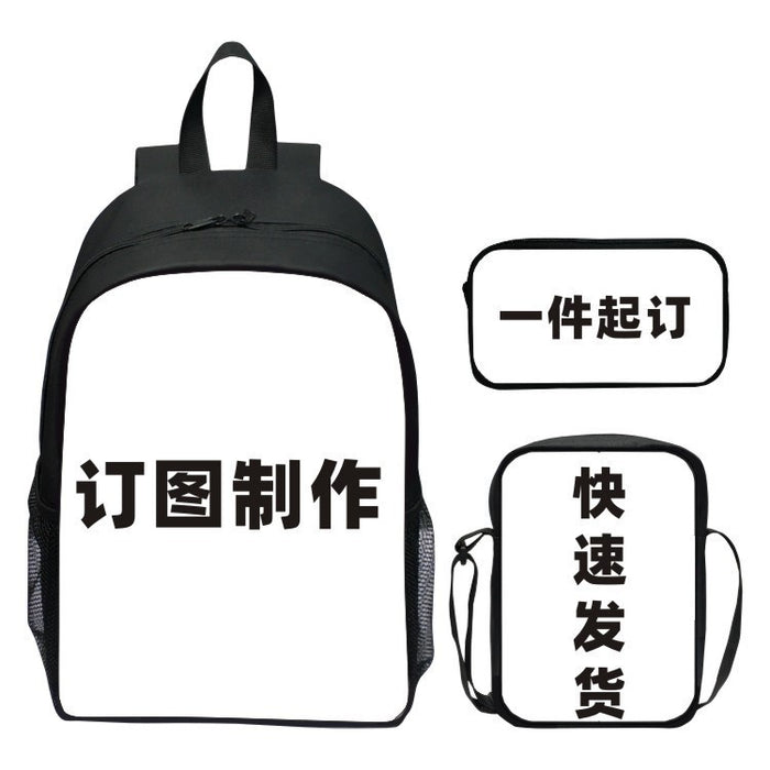 Wholesale K-Pop Three-Piece Suit Primary and Secondary School Student School Bag Customized Backpack