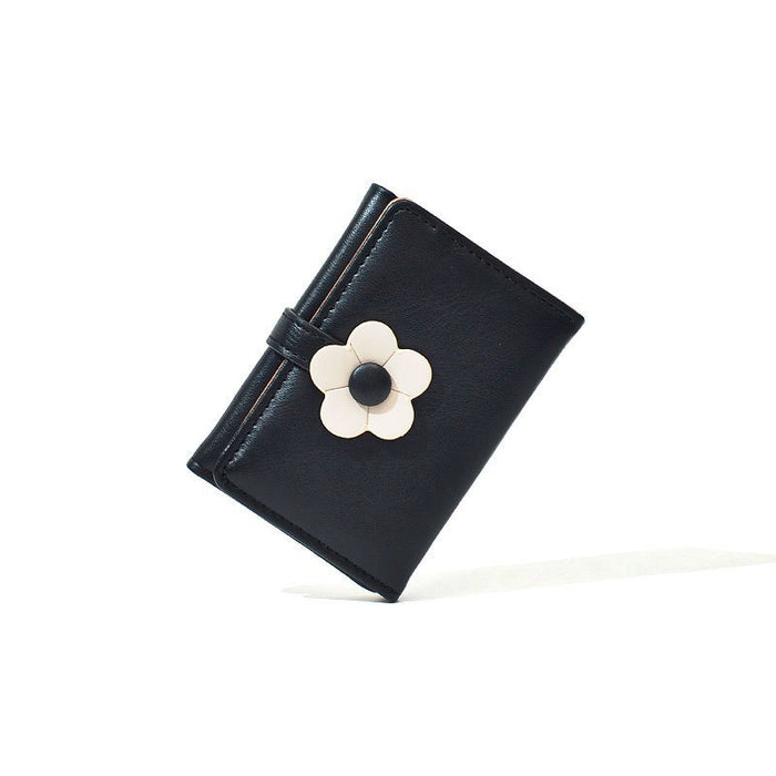 Wholesale New Simple Fresh Sweet Cute Flower Student Short Trifold Wallet JDC-WT-QT012