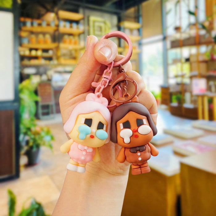 Wholesale Cute cartoon keychains made of PVC material.