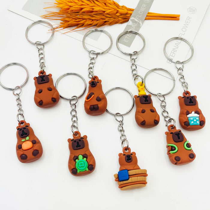 Wholesale  Cartoon Keychain Bag Pendant Soft Glue Doll  Keychain