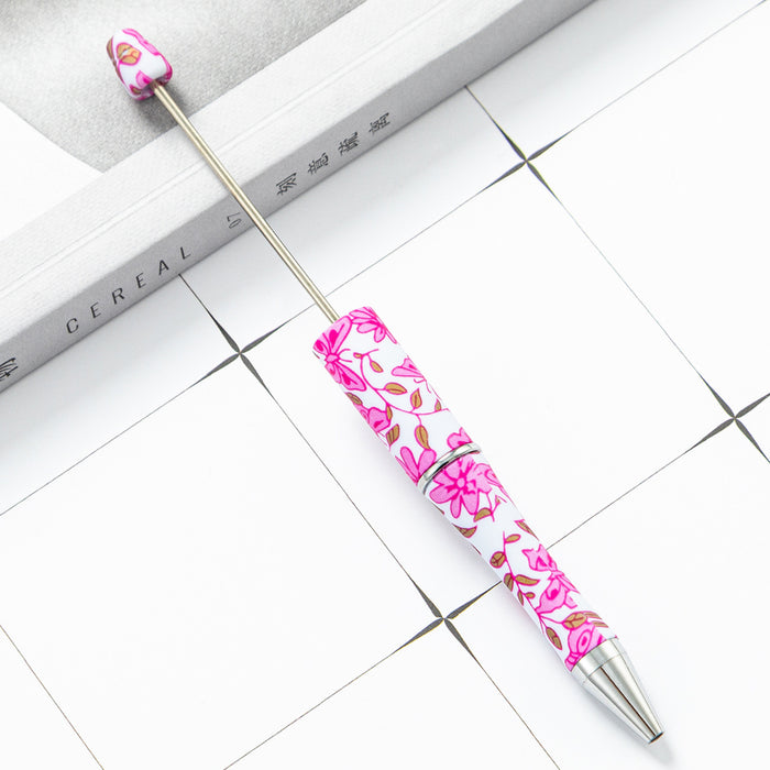 Wholesale DIY Beadable Pens Cow Print Leopard Print Christmas Plastic Pen DIY for Beaded JDC-PN-HuaH006