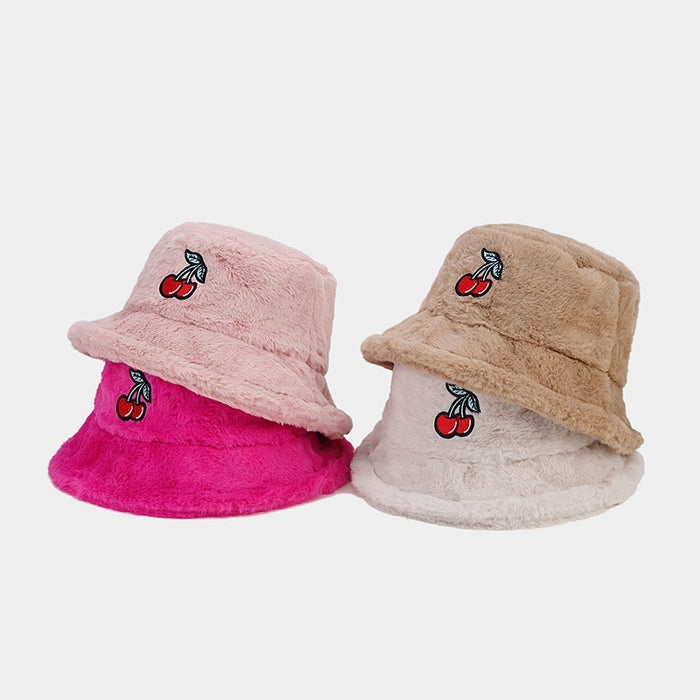 Wholesale Cherry Plush Bucket Hat JDC-FH-LvY048