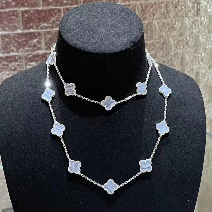 Wholesale Clover necklace agate rose gold bone chain