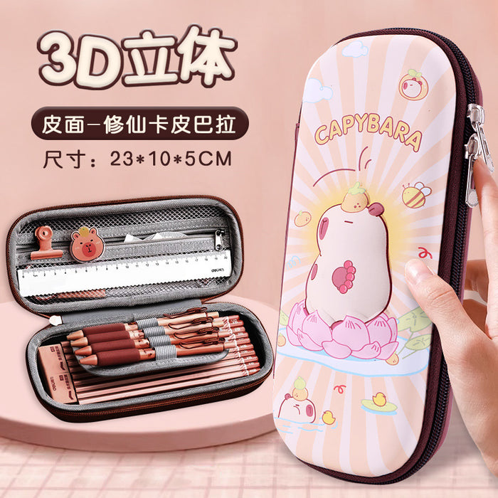 Wholesale Cartoon Pencil Case for Primary School Students Large Capacity Storage
