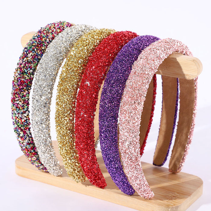 Wholesale Full diamond pearl headband fashionable and elegant temperament face washing headband headdress female accessories
