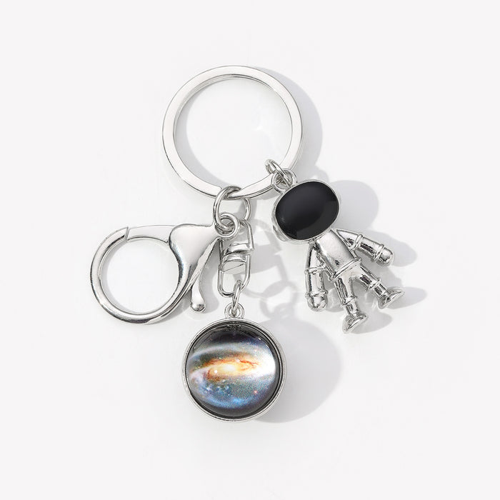 Wholesale Nine Planets Moon Astronaut Alloy Keychain JDC-KC-HuiWen014