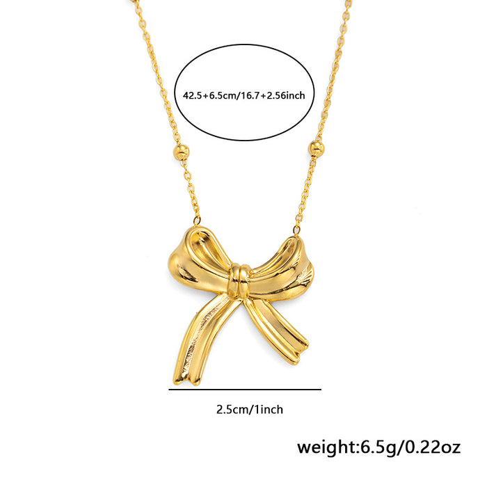 Wholesale Fade-Resistant Sweater Chain — Niche,  Light Luxury  and Sophisticated Titanium Steel Necklace