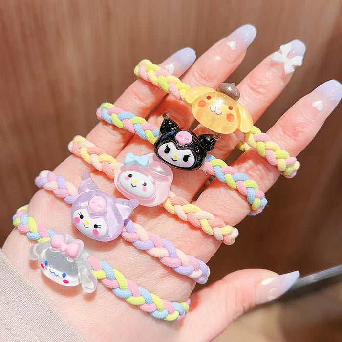 Wholesale Cartoon Cute Braided Fabric Hair Tie JDC-HS-Weiye006