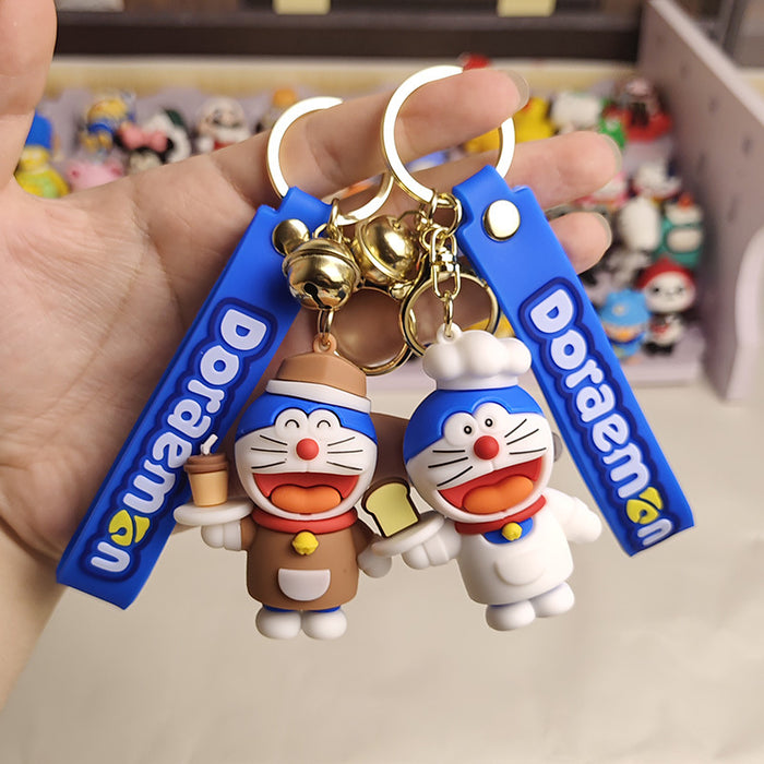 Wholesale  Cartoon  Cat  Keychain Car Key Couple Key Chain Bag Hanging Ornaments