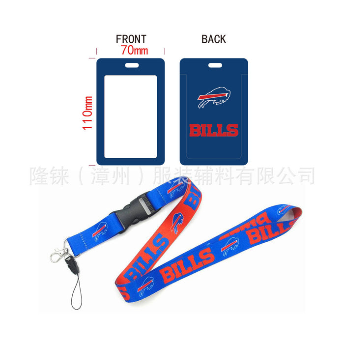 Wholesale of 10pcs/pack Rugby Card Set Polyester Hanging Cord Keychain JDC-KC-LongL001