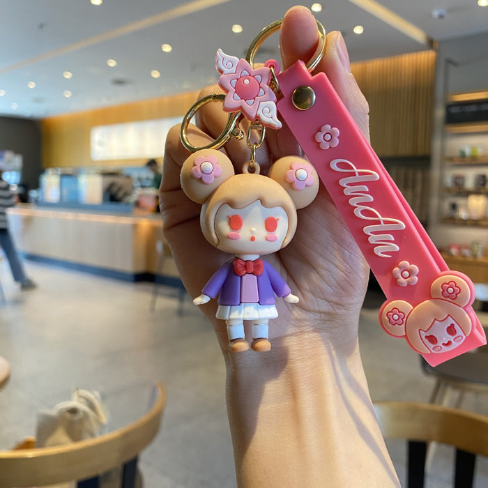 Wholesale Cartoon Doll Silicone Keychain JDC-KC-MingT067