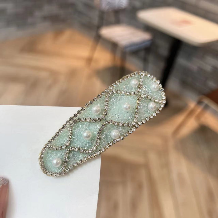 Wholesale Pearl Rhinestone Hairpin Side Clip Bangs Clip Back Head