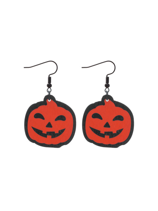 Wholesale  Flower Skull Pumpkin Earrings Simple Fashion Wooden Earrings