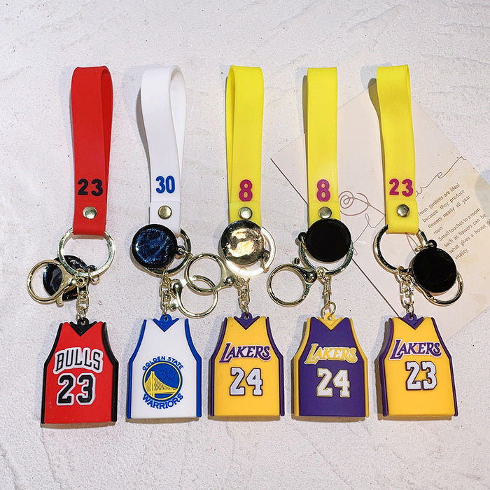 Wholesale Silicone Cartoon Jersey Keychain JDC-KC-Qiwei026